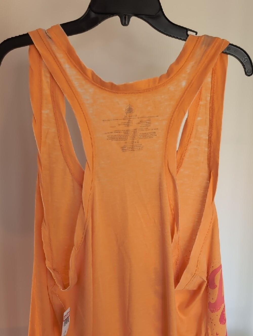 Disney Orange Racerback Tank with Multicolor Script - Picture 7 of 8
